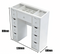 1200mm White Glass Top Makeup Vanity Table with 9 Drawers, 1200mm