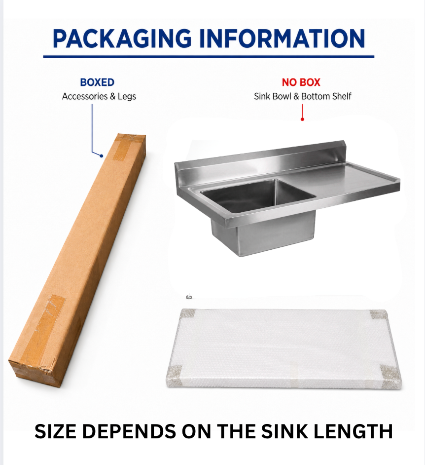 Stainless Steel Kitchen Sink 1200mm Single Left Bowl