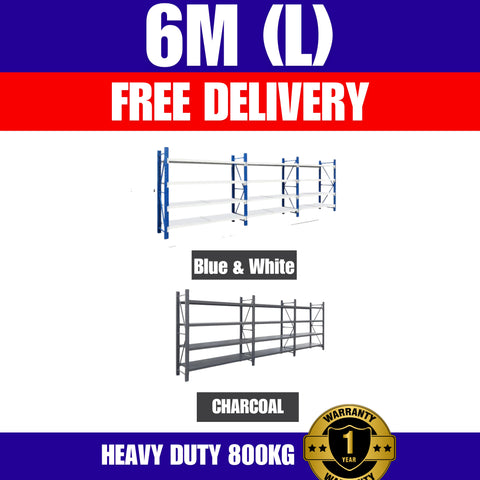 FREE DELIVERY- 6m (L)  Heavy Duty Garage Warehouse Metal Storage Shelving Shelves Brisbane only