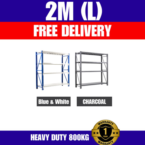 FREE DELIVERY- 2m (L) Heavy Duty Garage Warehouse Metal Storage Shelving Shelves