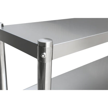 (Brisbane Only) 1000mm STAINLESS STEEL METAL WORKBENCH SHELF COMBO KITCHEN BENCH FREEZER STORAGE 304 Stainless Steel Workbench  – 4-Tier Commercial Kitchen Prep Table, Outdoor BBQ Table, Food Prep & Garage Work Table