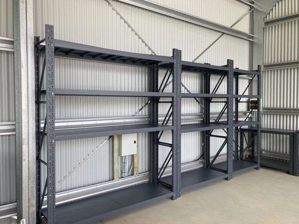 1.5M(L) X 1.5M(H) X 0.6M(D) SHELVES RACKING METAL STEEL Charcoal 1515kk