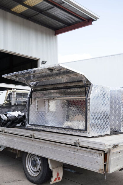 Aluminium Checkerplate Ute Tool Box 145cm x 50cm x 70cm