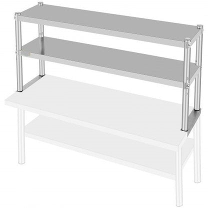 Stainless Steel 2-Tier Extension Top Bench 1500x300x800mm