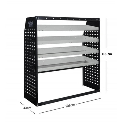 4-Tier Metal Van Shelving Unit 1080 x 1600 x 430mm