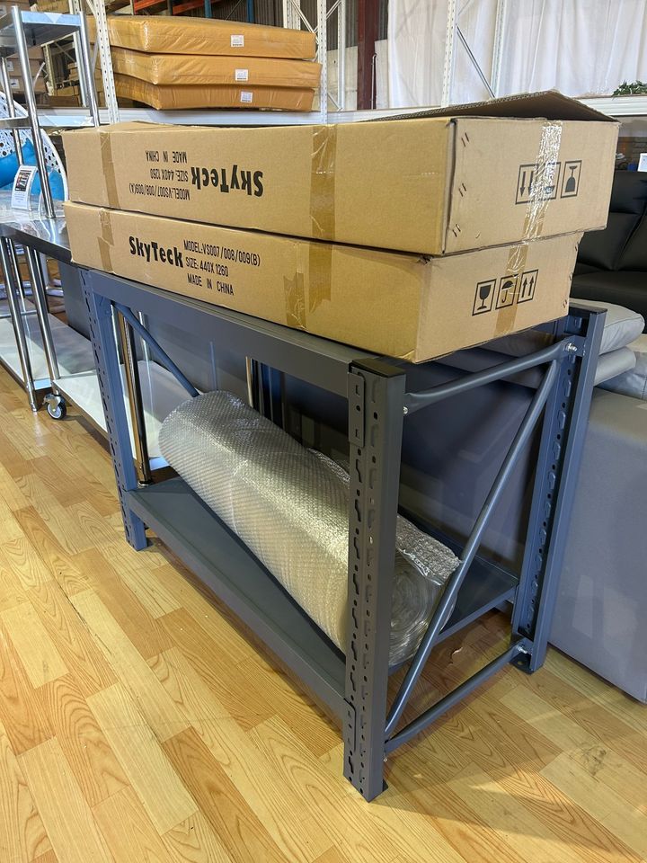 Metal 2-Tier Workbench 1.5m Heavy Duty Charcoal