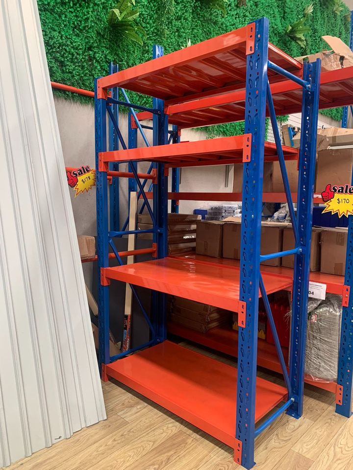 Steel Metal Shelving Rack 4m x 1.8m x 0.6m Black Charcoal