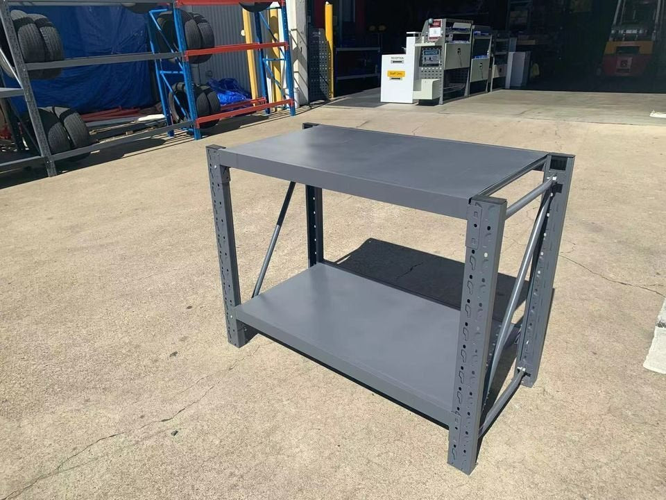 1.2M HEAVY DUTY METAL 2 TIER WORKBENCH UNIT CHARCOAL 6912K