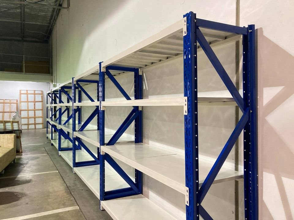 FREE DELIVERY- 4.5m (L) Heavy Duty Heavy Duty Garage Warehouse Metal Storage Shelving Shelves