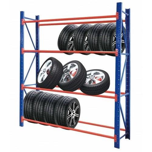 FREE DELIVERY- HEAVY DUTY Garage Tyre Rack 2M ｜ 4M ｜ 6M （L) X 2.4M BLUE & ORANGE (L): 1.2m | 1.5m | 2m  (Only Brisbane) (Copy) (Copy)