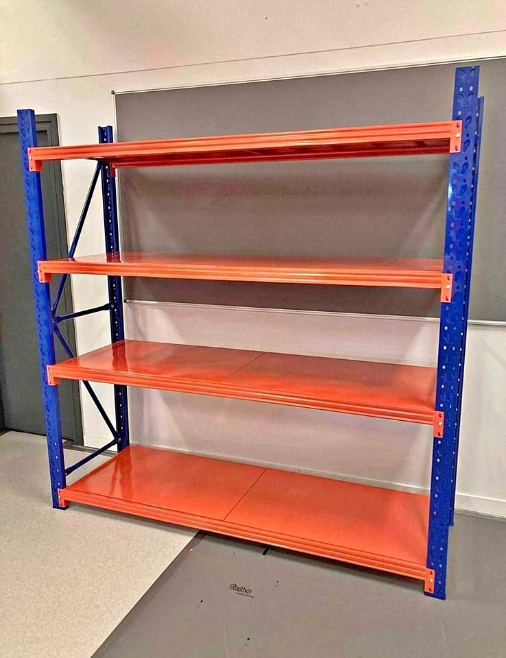 2M(L) X 1.8M(H) X 0.6M(D) SHELVES RACKING METAL STEEL BLUE AND ORANGE 2018