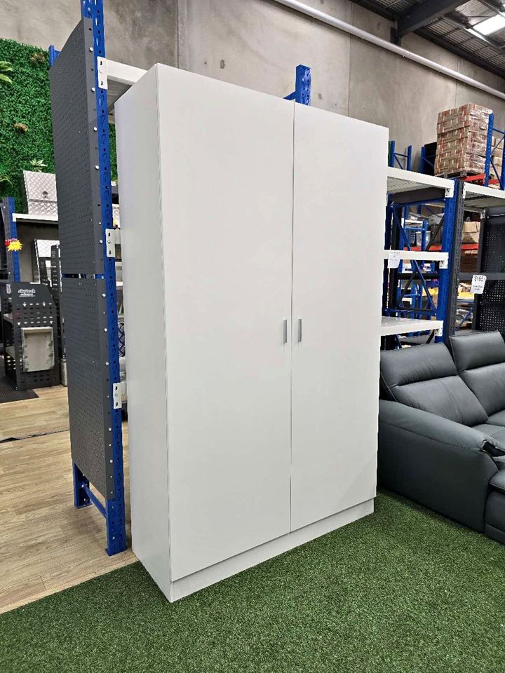 (Brisbane Only) 5-Tier Storage Wardrobe Cabinet White 1200 x 2000 x 450mm