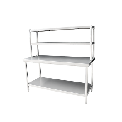 Stainless Steel 4-Tier Workbench & Shelf Combo 150cm 304 Grade