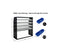 Van Shelving 4-Tier Rack with Narrow Storage Bins 85x43x122cm