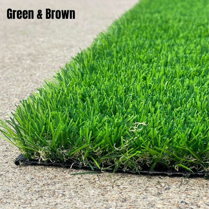 30MM Green&Brown 1 square meter  Artificial Grass Turf - 30mm Height, 21000 Density | Synthetic Lawn | UV Resistant | Pet & Kids Friendly | Fake Grass Mat | Outdoor Landscaping AG103000