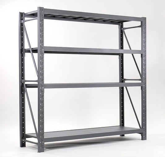 Steel Shelving Rack 4-Tier 2000 x 2400 x 600mm Charcoal