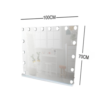 Hollywood LED Vanity Mirror with Dimmable Bulbs 100 x 70cm