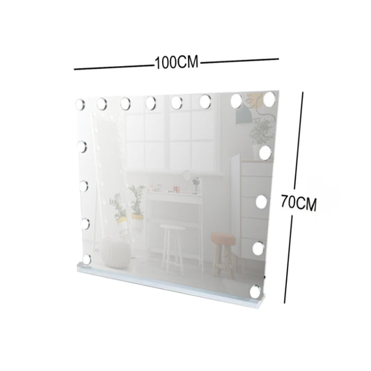 Hollywood LED Vanity Mirror with Dimmable Bulbs 100 x 70cm