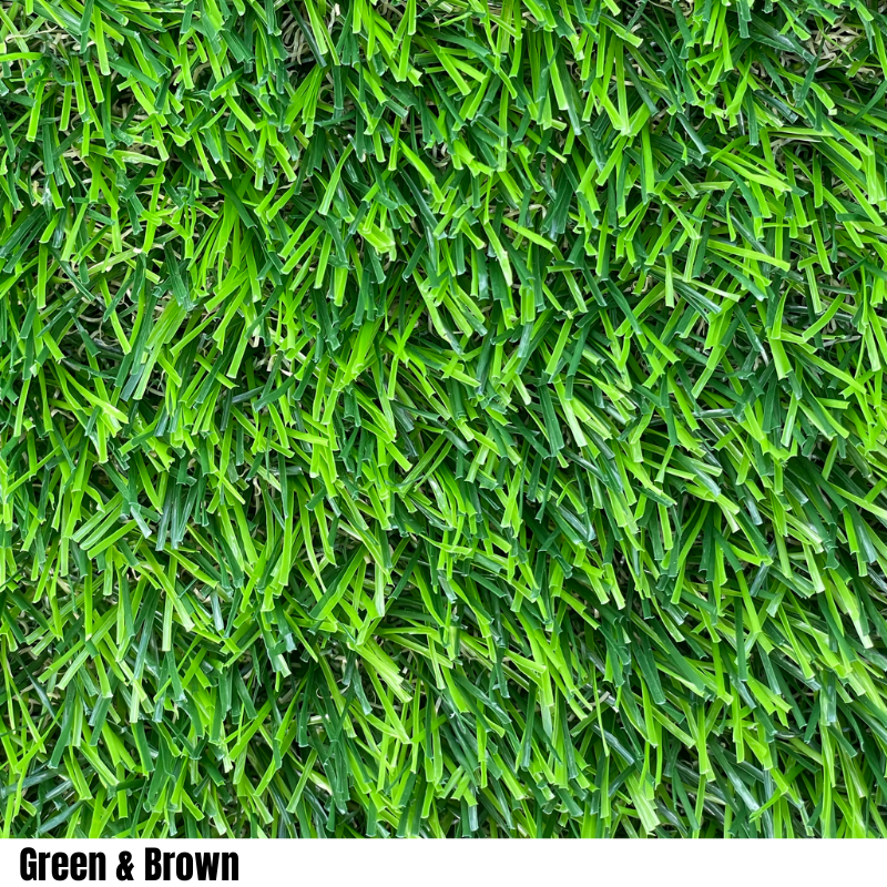 30MM Green&Brown 1 square meter  Artificial Grass Turf - 30mm Height, 21000 Density | Synthetic Lawn | UV Resistant | Pet & Kids Friendly | Fake Grass Mat | Outdoor Landscaping AG103000