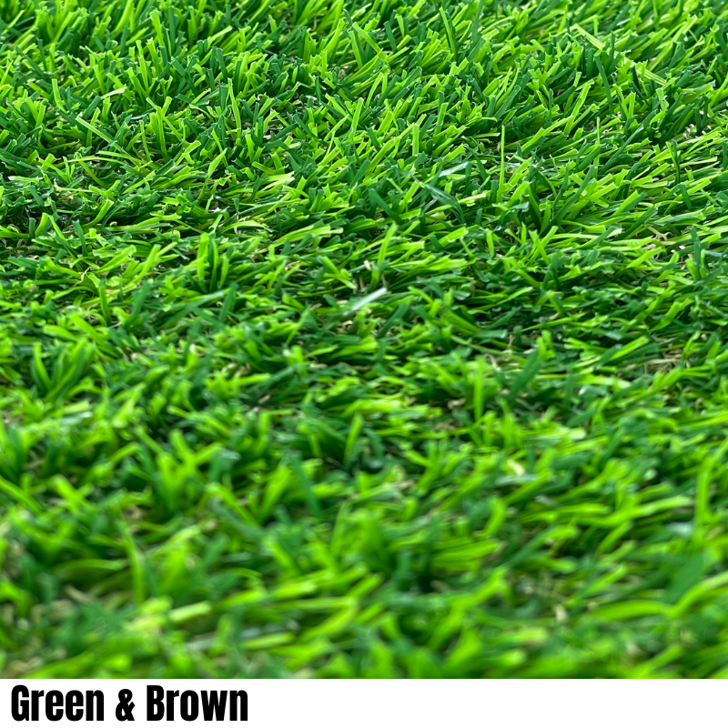 30MM Green&Brown 1 square meter  Artificial Grass Turf - 30mm Height, 21000 Density | Synthetic Lawn | UV Resistant | Pet & Kids Friendly | Fake Grass Mat | Outdoor Landscaping AG103000