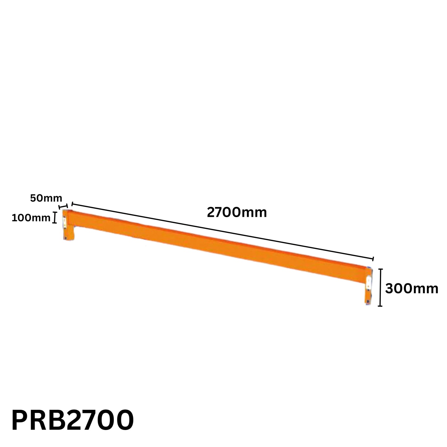 2743mm One-Piece Pallet Racking Beam (BRISBANE PICK UP ONLY) PRB2700