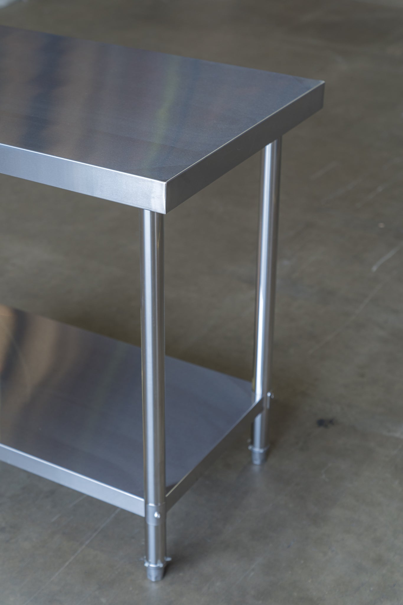 100CM(L) X 60CM(D) X 90CM(H) STAINLESS STEEL METAL 2 TIER WORKBENCH KITCHEN BENCH STORAGE