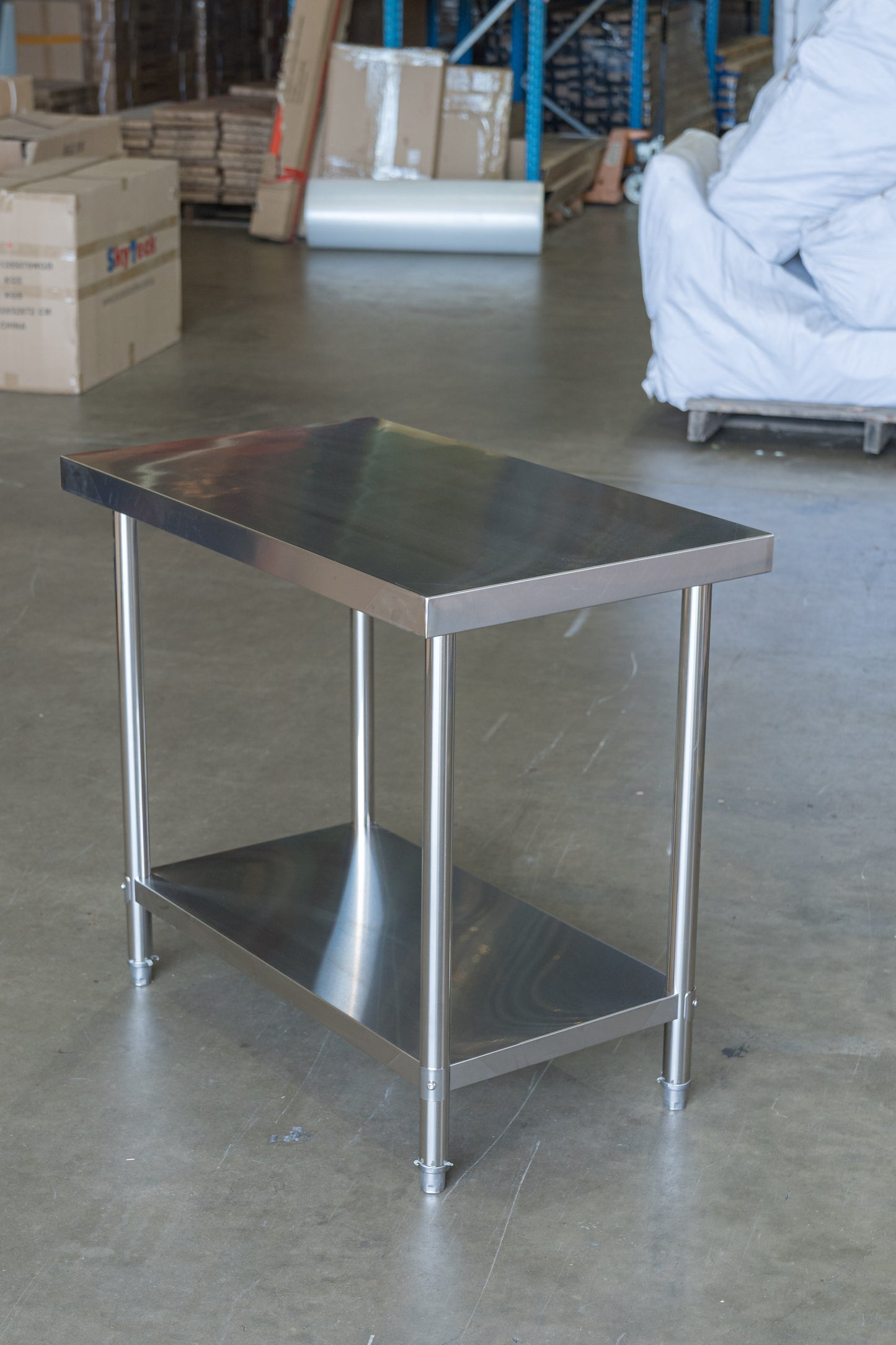1800mm(L)x600mm(D)x900mm(H) 304 Stainless Steel Workbench – 2-Tier Commercial Kitchen Prep Table, Outdoor BBQ Table, Food Prep & Garage Work Table
