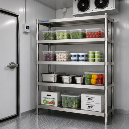 (Brisbane only) 180cm Stainless Steel 5-Tier Shelving Unit