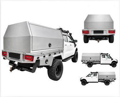 1000 × 1770 × 850mm Aluminium Ute Canopy – Silver