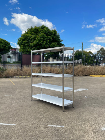Stainless Steel 5-Tier Commercial Shelving Unit 180cm