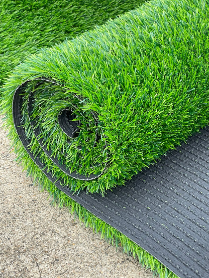 25mm Green 1 sqaure meter Artificial Grass Turf - 25mm Height, 21000 Density | Synthetic Lawn | UV Resistant | Pet & Kids Friendly | Fake Grass Mat | Outdoor Landscaping AG102500