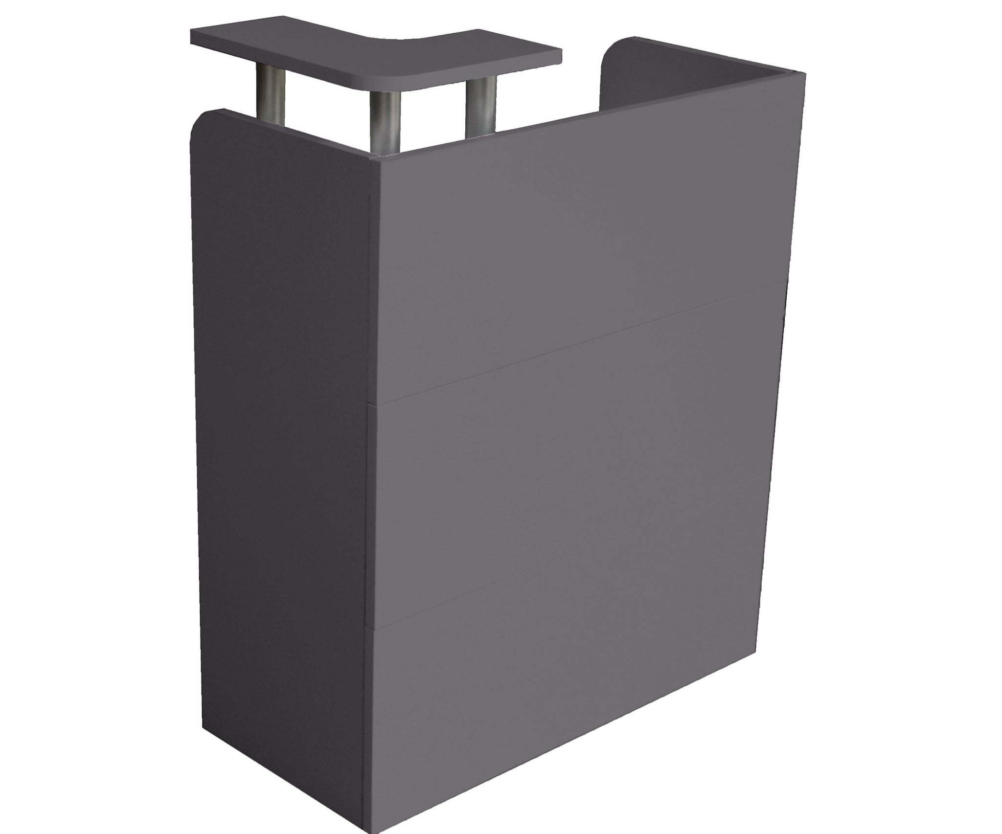 BRAND NEW 80CM SMALL GREY CHARCOAL COMPACT RECEPTION DESK (Copy)