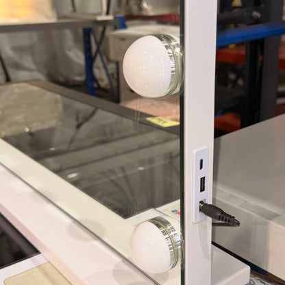 Hollywood LED Vanity Mirror with Dimmable Bulbs 100 x 70cm