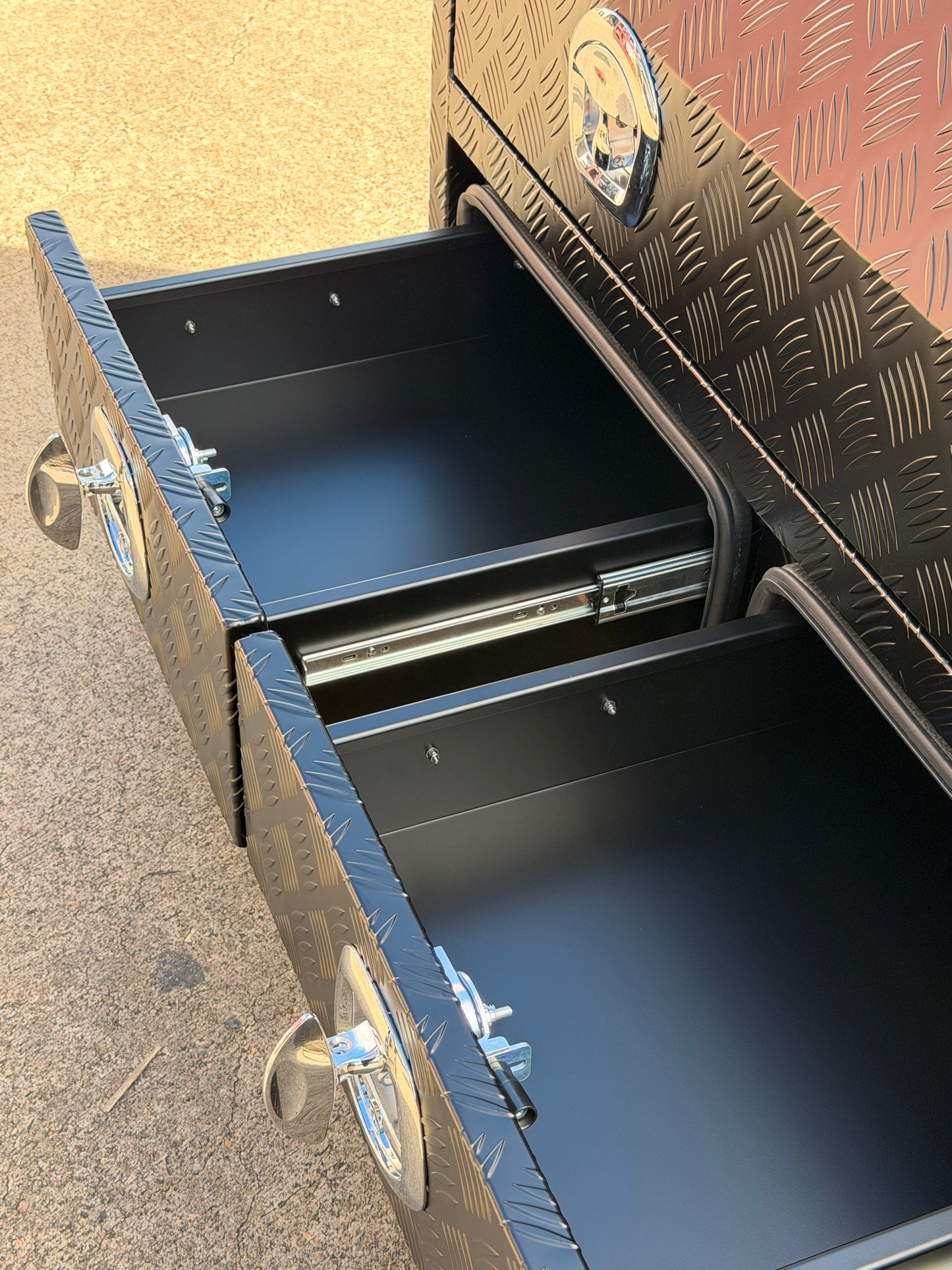 Aluminium Checkerplate UTE Tool Box 170cm 3 Drawers Adjustable Shelf