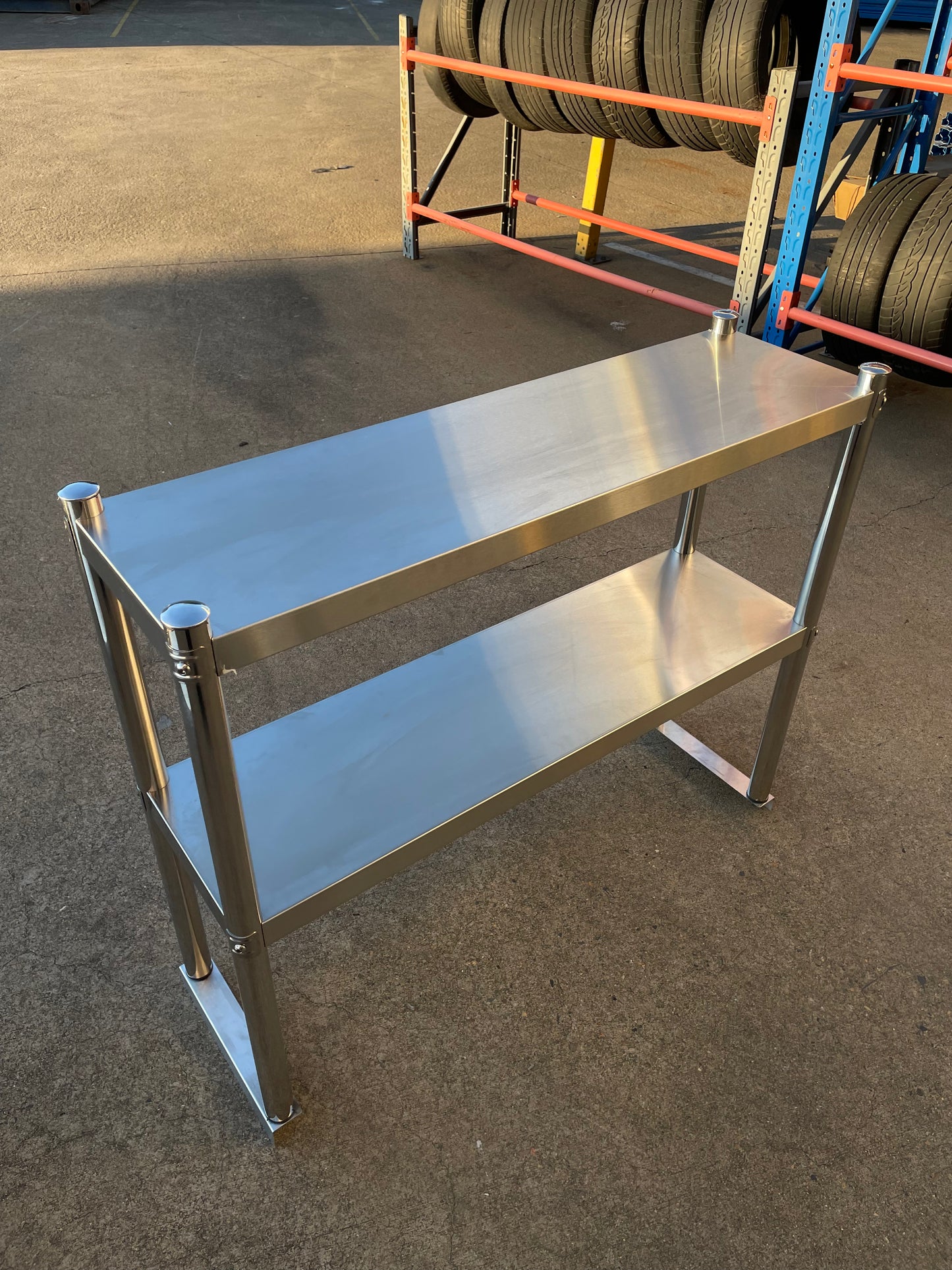 Brisbane Only 1000x300x800mm Stainless Steel Metal 2 Tier Extension (TOP) Bench