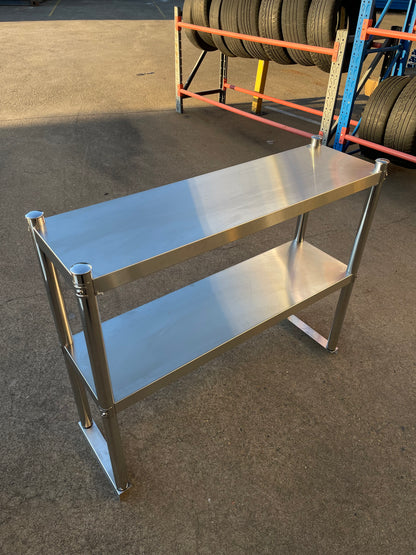 Brisbane Only 1000x300x800mm Stainless Steel Metal 2 Tier Extension (TOP) Bench