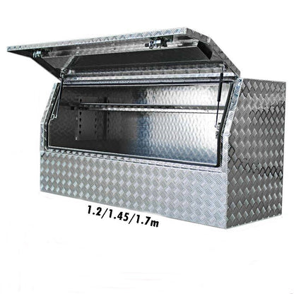 Aluminum Checkerplate Half-Open Tool Box 170cm for Ute and Trailer