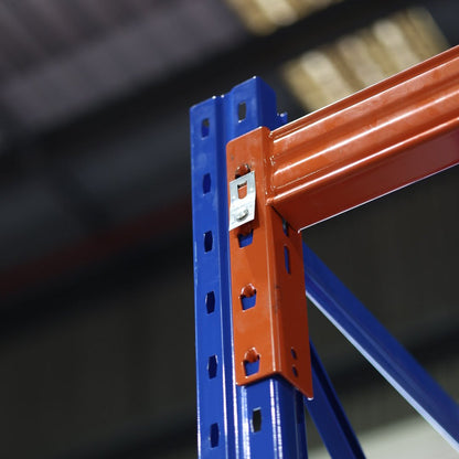 2591mm Steel Pallet Racking Beam – Orange, 2-Tonne Capacity
