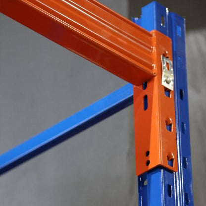 2591mm Steel Pallet Racking Beam – Orange, 2-Tonne Capacity