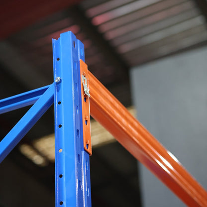2591mm Steel Pallet Racking Beam – Orange, 2-Tonne Capacity