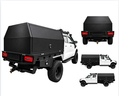 1800 × 1770 × 850mm Aluminium Ute Canopy – Black