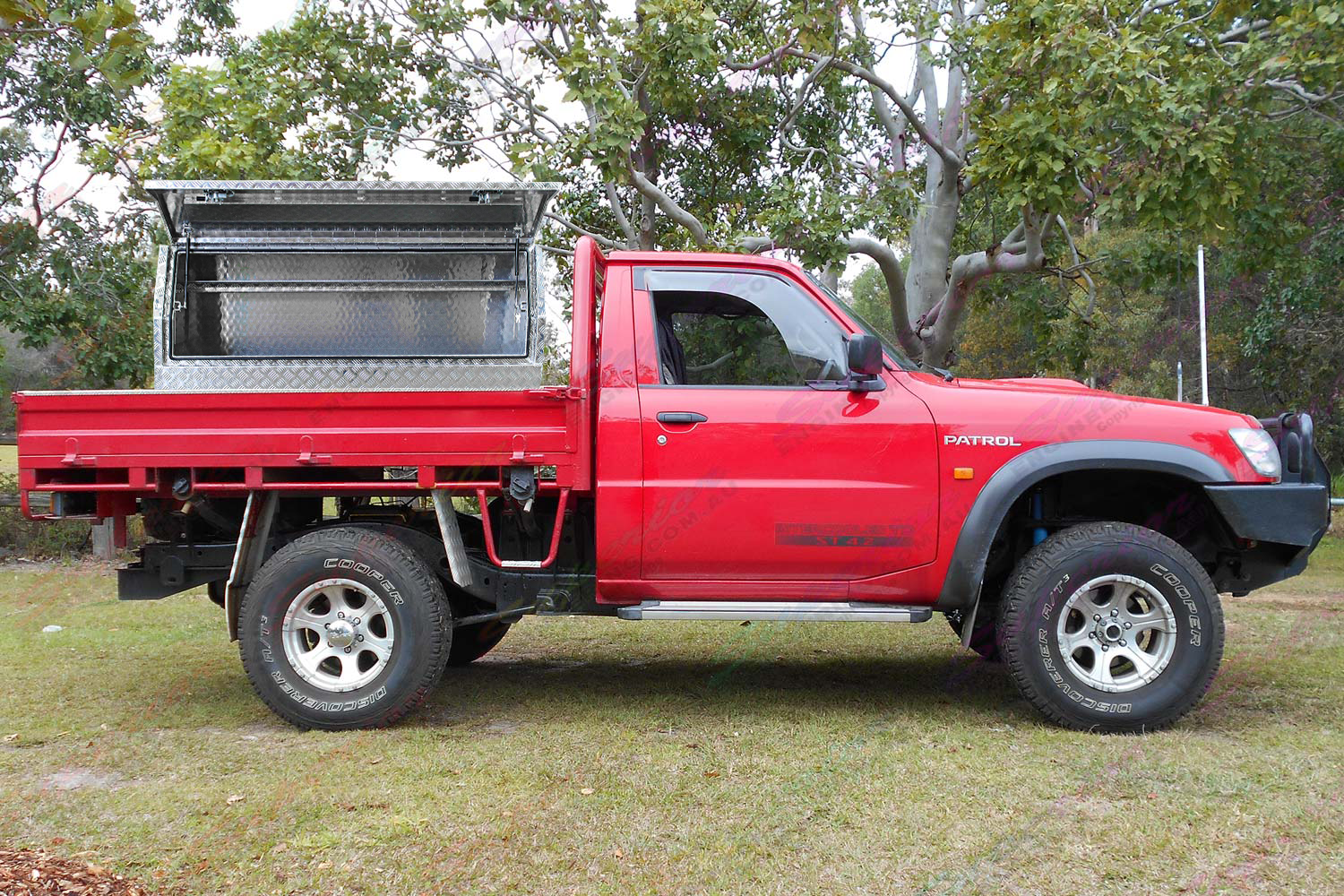 (Full Open) 145cm Aluminium Checkerplate Tool Box UTE Trailer Storage