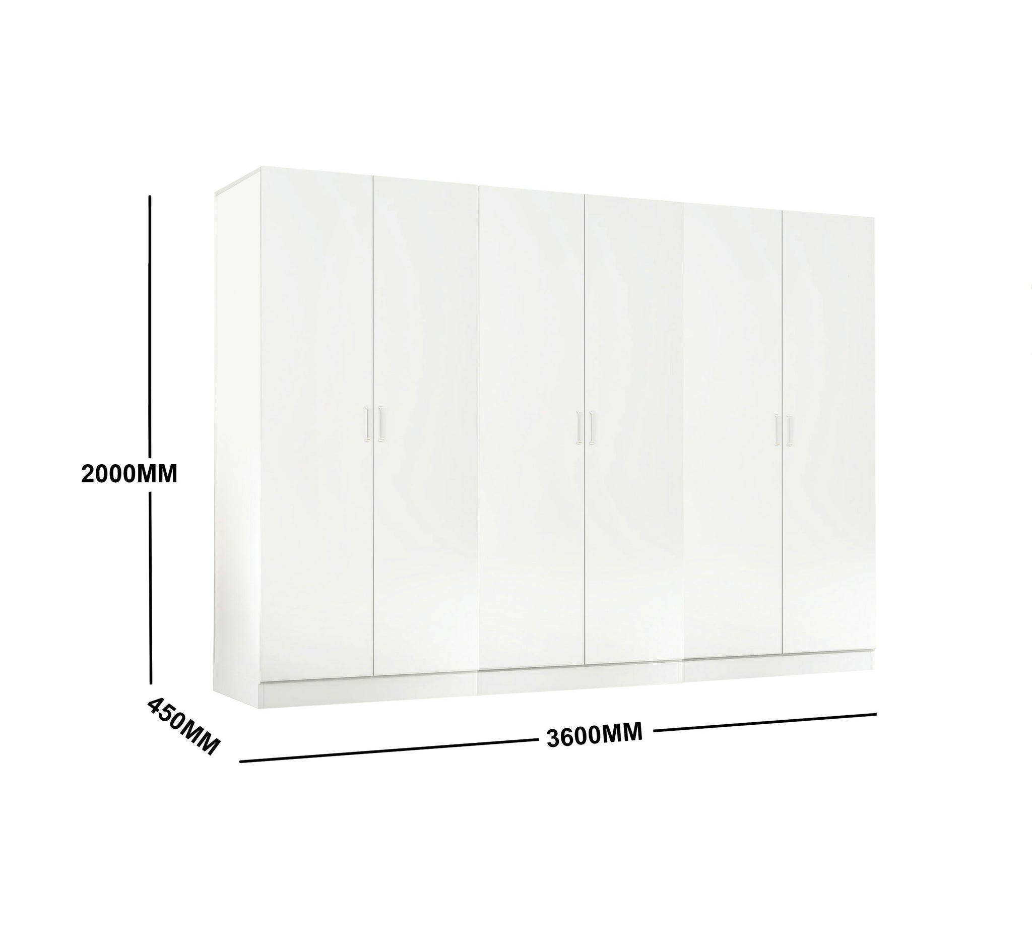 (Briabane Only) FREE DELIVERY White 5 tier Storage Wardorbe Cabinet with shelves 1200mm (L) x 2000mm (H) x 450mm (D)