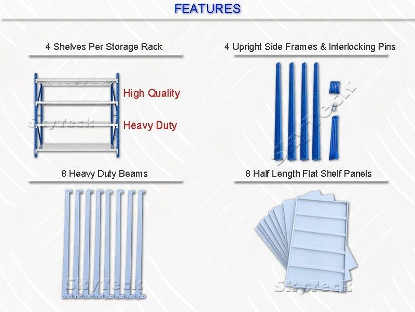 FREE DELIVERY- 2.7m (L) Heavy Duty High Garage/Warehouse Shelving 800KG (Brisbane Only)