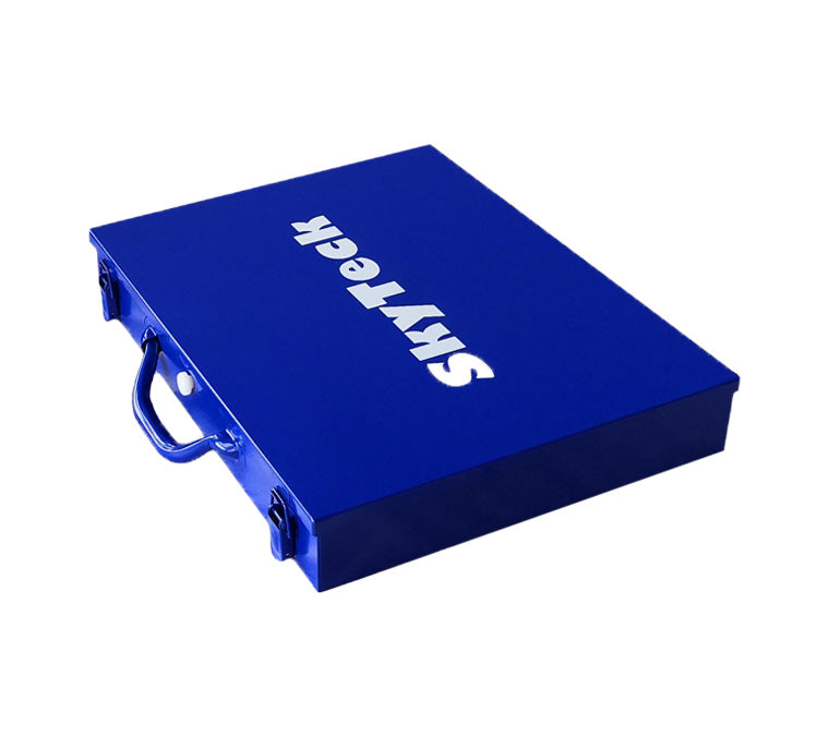 SINGLE LARGE METAL COMPARTMENT SCREW ORGANIZER TOOL BOX BLUE