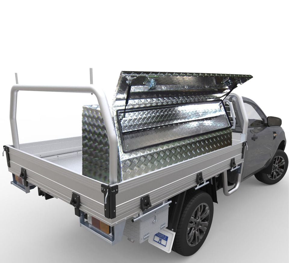 145CM Aluminum Checkerplate Tool Box for UTE & Trailer Storage (Sliver)