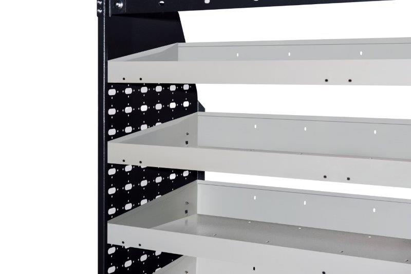 METAL VAN SHELVING 4 TIER SHELF COMPLETE UNIT 108CM(L) X 129CM(H) X 30CM(D) VS308 Full Leg