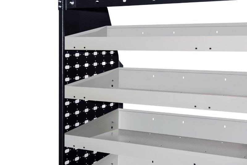 Metal Van Shelving Unit 4-Tier Full Leg Frame 85x122x43cm