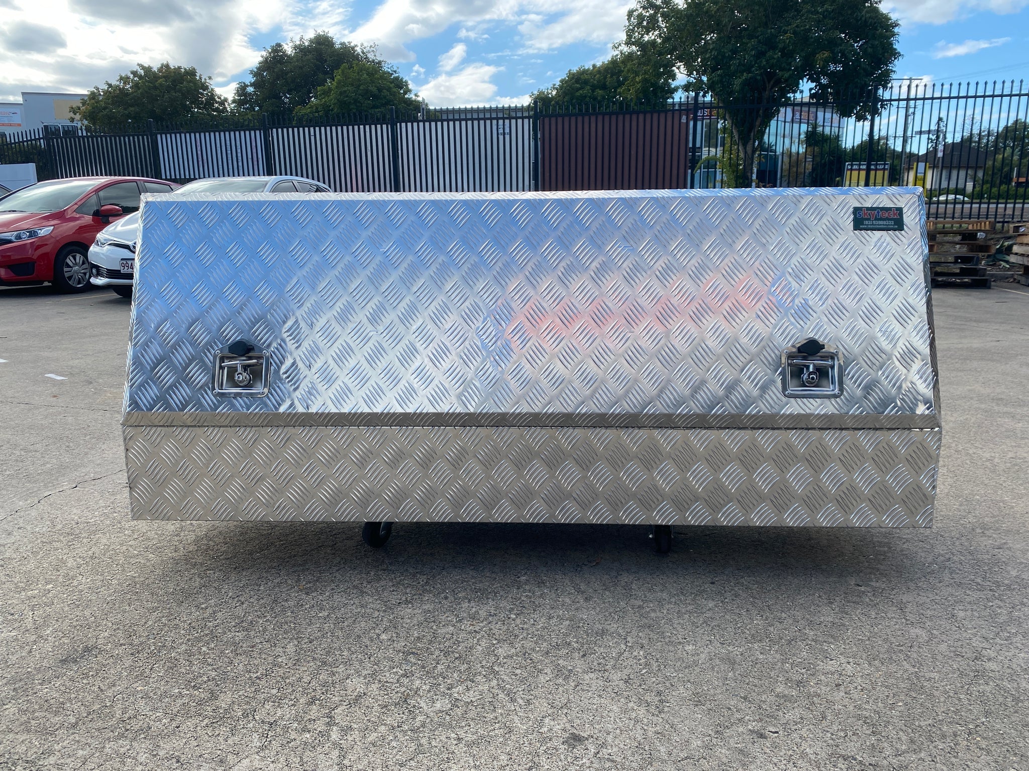 170CM ALUMINIUM CHECKERPLATE TOOL BOX UTE TRAILER STORAGE