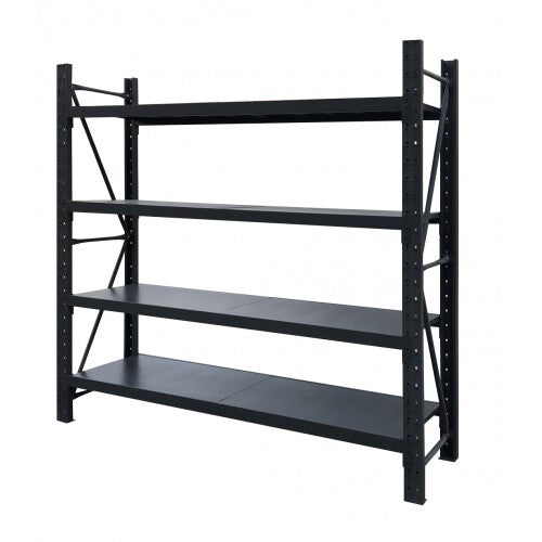 2.4M(L) X 2.4M(H) X 0.6M(D) HEAVY DUTY SHELVES RACKING METAL STEEL BLUE AND WHITE 2424